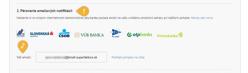 nastavenie automatické párovanie bmail