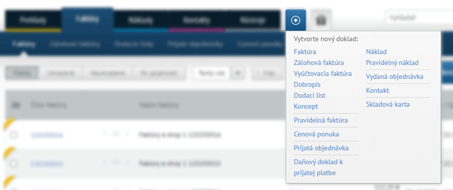 tlačidlo plus
